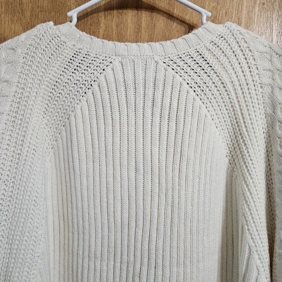 Coldwater Creek Christmas Sweater Ivory With Red Accents Size 3 XL - Picture 5 of 9